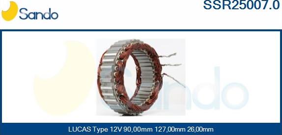 Sando SSR25007.0 - Stator, alternateur cwaw.fr