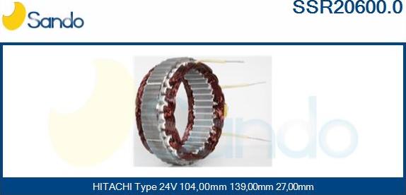 Sando SSR20600.0 - Stator, alternateur cwaw.fr