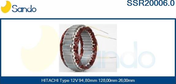 Sando SSR20006.0 - Stator, alternateur cwaw.fr