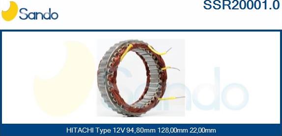 Sando SSR20001.0 - Stator, alternateur cwaw.fr