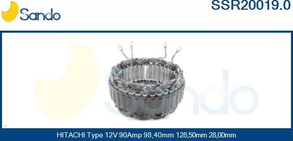 Sando SSR20019.0 - Stator, alternateur cwaw.fr