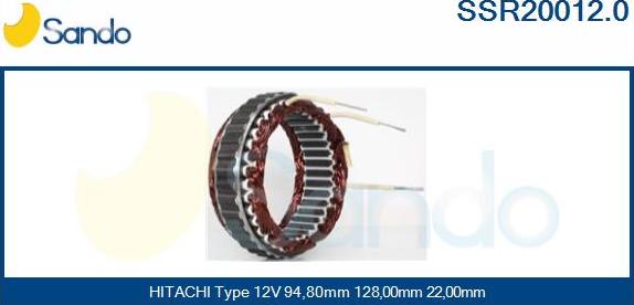 Sando SSR20012.0 - Stator, alternateur cwaw.fr