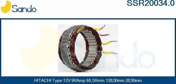 Sando SSR20034.0 - Stator, alternateur cwaw.fr