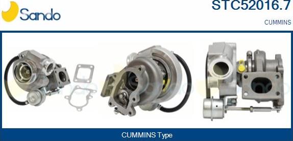 Sando STC52016.7 - Turbocompresseur, suralimentation cwaw.fr