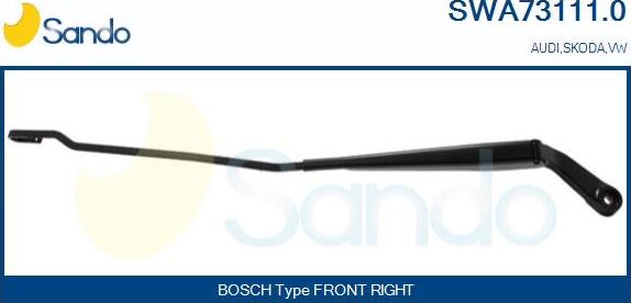 Sando SWA73111.0 - Bras d'essuie-glace, nettoyage des vitres cwaw.fr