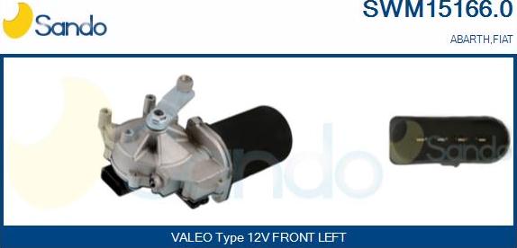 Sando SWM15166.0 - Moteur d'essuie-glace cwaw.fr