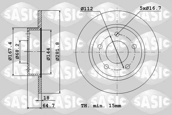 Sasic 9004907J - Disque de frein cwaw.fr