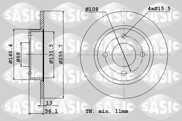 Sasic 9004490J - Disque de frein cwaw.fr