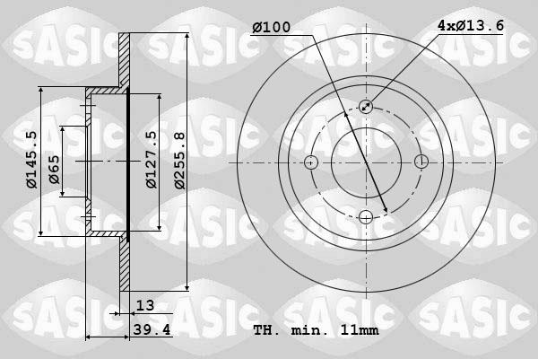 Sasic 9004447J - Disque de frein cwaw.fr