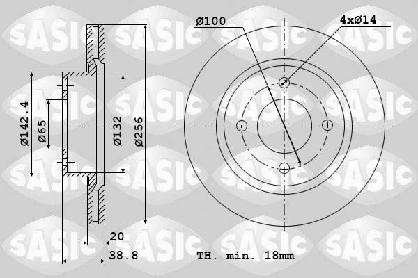 Sasic 9004432J - Disque de frein cwaw.fr