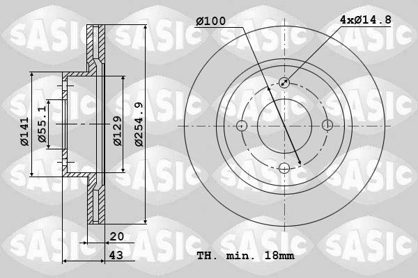 Sasic 9004897J - Disque de frein cwaw.fr