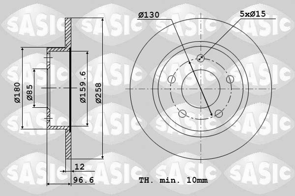 Sasic 9004841J - Disque de frein cwaw.fr