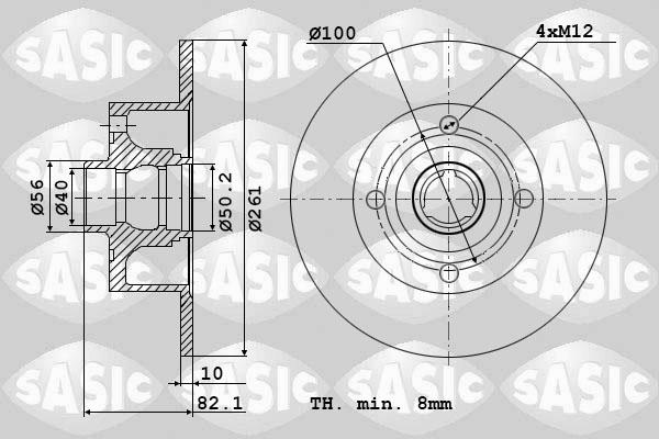 Sasic 9004866J - Disque de frein cwaw.fr