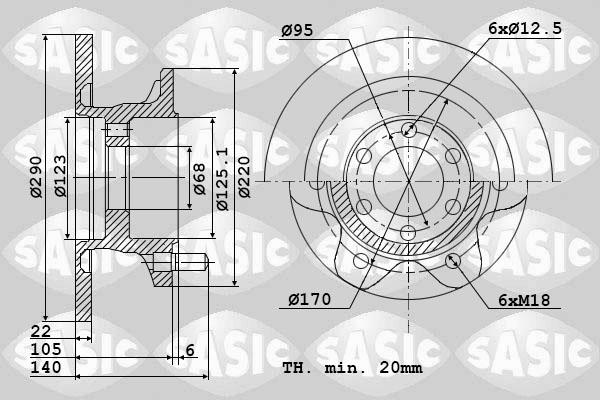 Sasic 9004809J - Disque de frein cwaw.fr