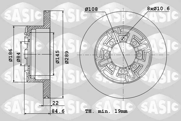 Sasic 9004810J - Disque de frein cwaw.fr