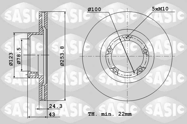 Sasic 9004820J - Disque de frein cwaw.fr