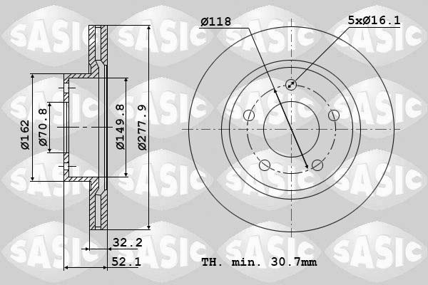 Sasic 9004875J - Disque de frein cwaw.fr