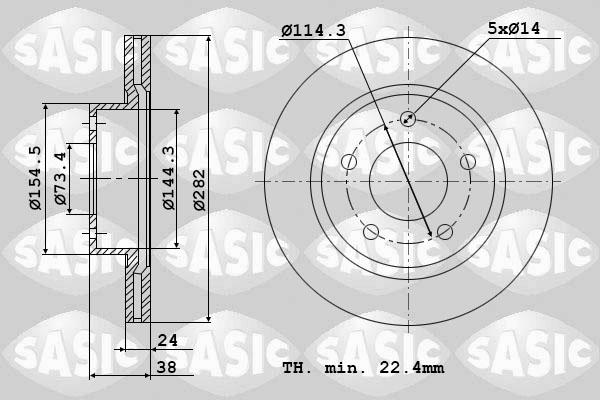 Sasic 9004392J - Disque de frein cwaw.fr