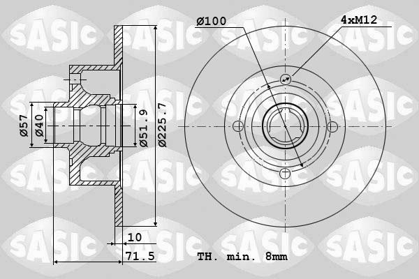 Sasic 9004358J - Disque de frein cwaw.fr