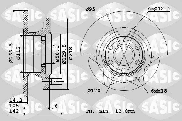 Sasic 9004293J - Disque de frein cwaw.fr