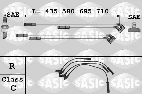 Sasic 9284002 - Kit de câbles d'allumage cwaw.fr