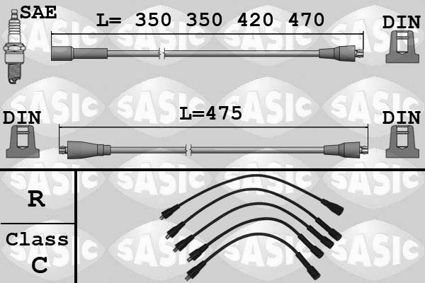 Sasic 9284016 - Kit de câbles d'allumage cwaw.fr