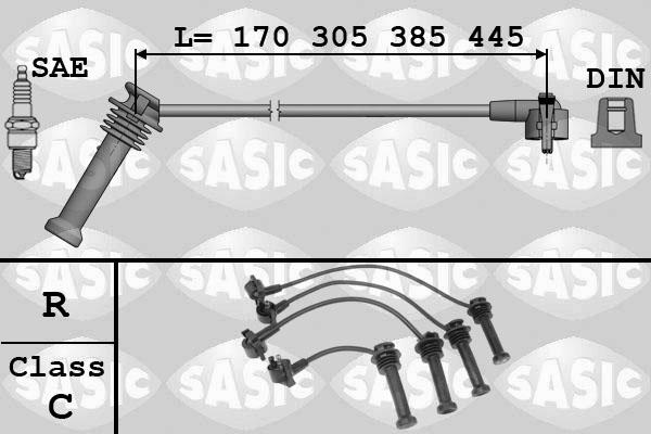 Sasic 9286054 - Kit de câbles d'allumage cwaw.fr