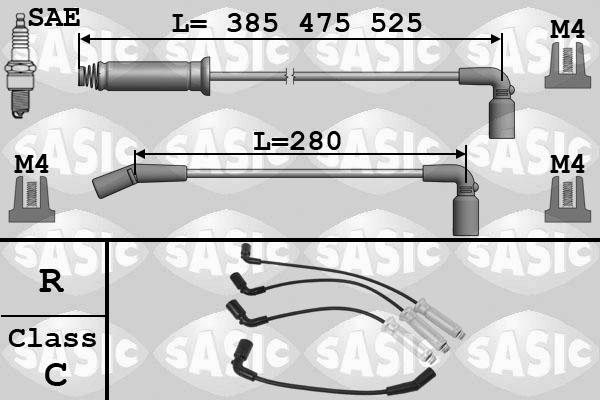 Sasic 9286058 - Kit de câbles d'allumage cwaw.fr