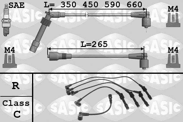 Sasic 9286004 - Kit de câbles d'allumage cwaw.fr