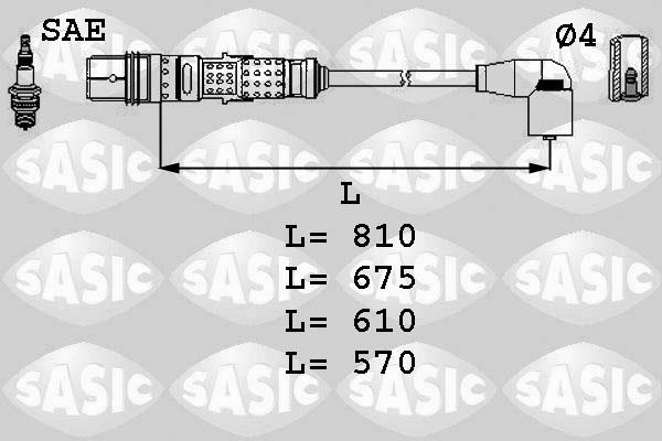 Sasic 9286006 - Kit de câbles d'allumage cwaw.fr