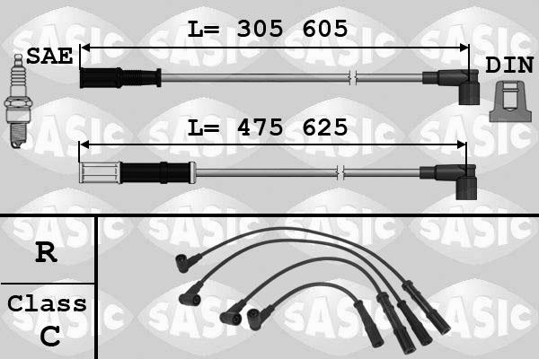 Sasic 9286014 - Kit de câbles d'allumage cwaw.fr