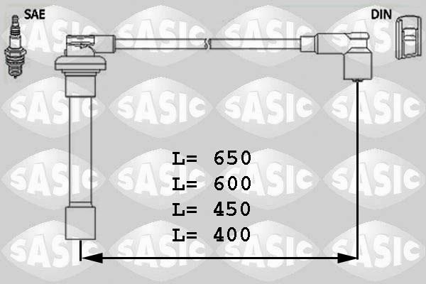 Sasic 9286010 - Kit de câbles d'allumage cwaw.fr