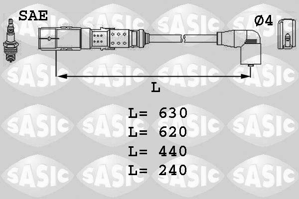 Sasic 9286012 - Kit de câbles d'allumage cwaw.fr