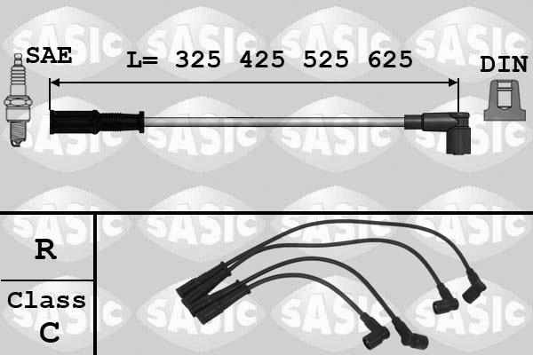 Sasic 9286017 - Kit de câbles d'allumage cwaw.fr