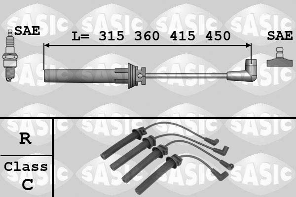 Sasic 9286029 - Kit de câbles d'allumage cwaw.fr