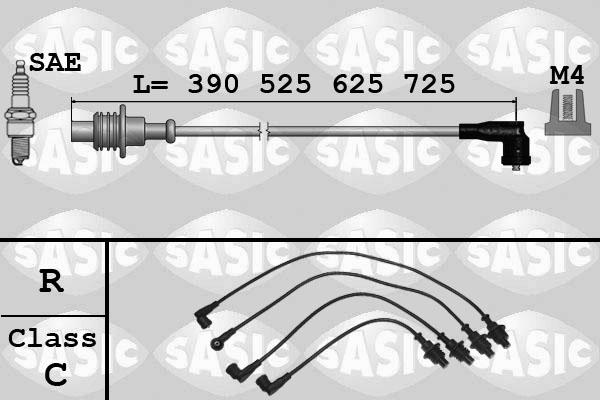 Sasic 9280001 - Kit de câbles d'allumage cwaw.fr