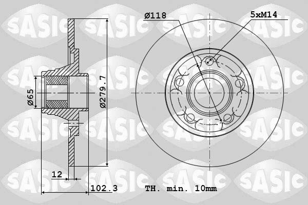 Sasic 4004307J - Disque de frein cwaw.fr