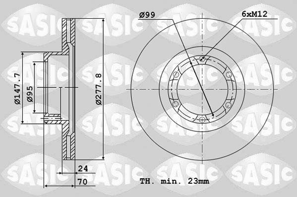 Sasic 4004258J - Disque de frein cwaw.fr