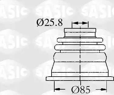 Sasic 4003458 - Joint-soufflet, arbre de commande cwaw.fr