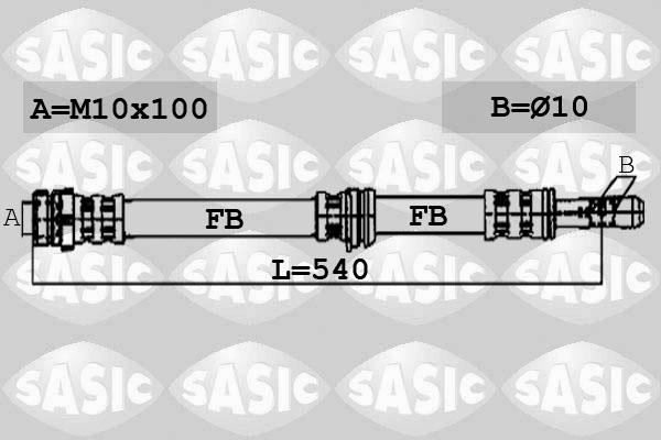 Sasic 6606061 - Flexible de frein cwaw.fr