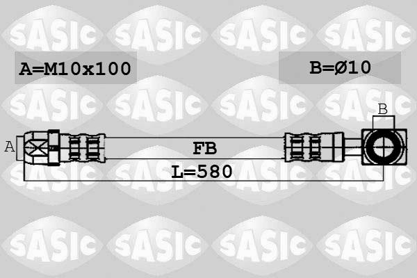 Sasic 6606021 - Flexible de frein cwaw.fr