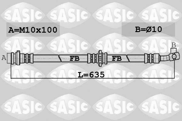 Sasic 6606154 - Flexible de frein cwaw.fr