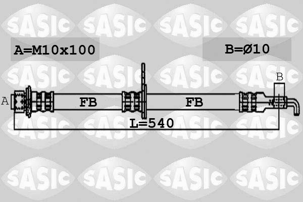 Sasic 6606185 - Flexible de frein cwaw.fr