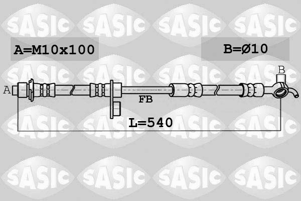 Sasic 6606139 - Flexible de frein cwaw.fr