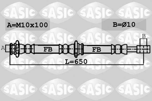 Sasic 6606253 - Flexible de frein cwaw.fr