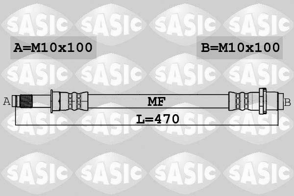 Sasic 6606230 - Flexible de frein cwaw.fr