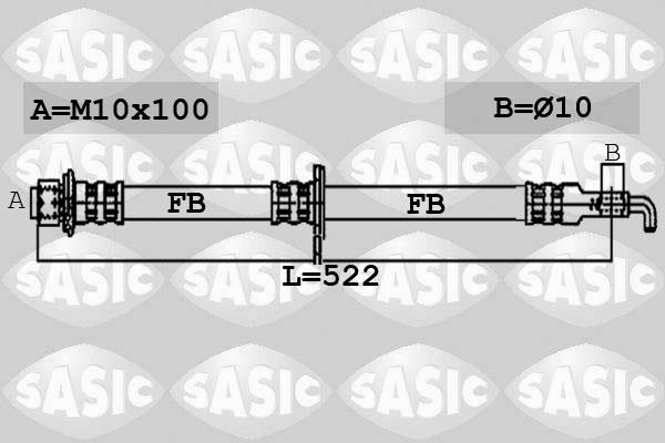 Sasic 6600036 - Flexible de frein cwaw.fr