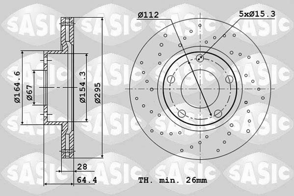 Sasic 6106107 - Disque de frein cwaw.fr