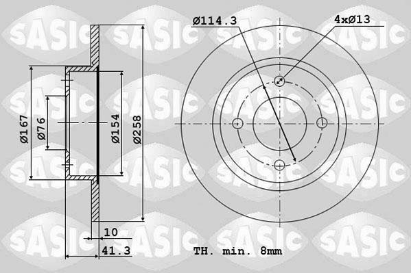 Sasic 6106231 - Disque de frein cwaw.fr