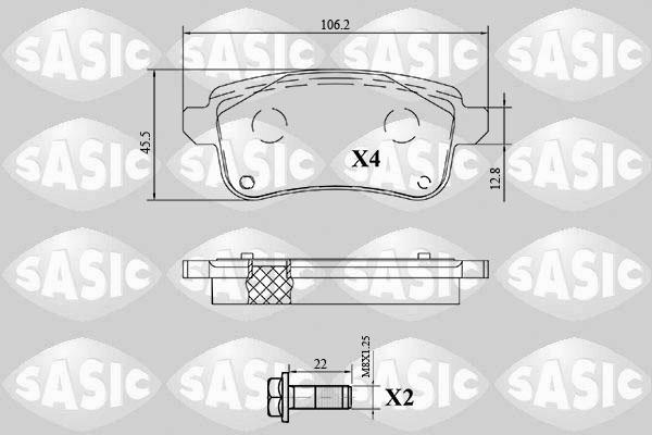 Sasic 6214049 - Kit de plaquettes de frein, frein à disque cwaw.fr